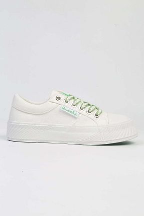 کفش اسنیکر سفید زنانه بند دار Benetton - کد 810387124