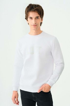 سوئیشرت سفید مردانه چاپی Loft - کد 865416660