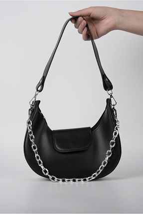 کیف دوشی مشکی زنانه چرم مصنوعی Sayılı Bags - کد 883577066