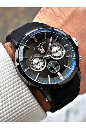 ساعت مچی مشکی مردانه 41-45 میلی متر Quantum - کد 792279493