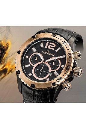 ساعت مچی مشکی مردانه 46 میلی متر JACK PIERRE - کد 883595016