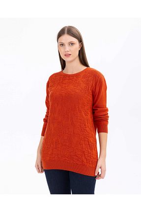 پلیور نارنجی زنانه ساده SEÇİLSTORE - کد 883590463