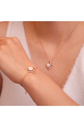 ست نقره رنگی زنانه زیرکن Siset Gümüş - کد 883606580