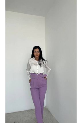 شلوار بنفش زنانه پارچه Swass - کد 883599940