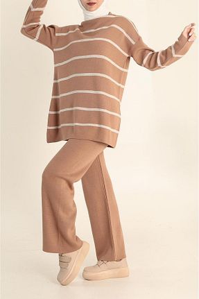 ست بالاتنه و پائین تنه حجاب بژ زنانه رگولار De Pose - کد 883635634