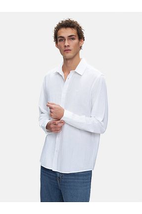 پیراهن سفید مردانه رگولار Ltb - کد 883360285