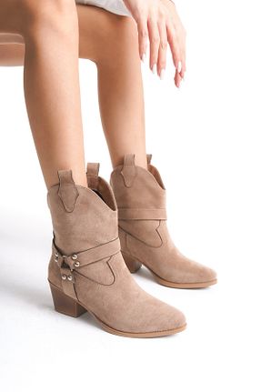 بوت / نیم بوت قهوه ای زنانه جیر FGZY Shoes - کد 871261580