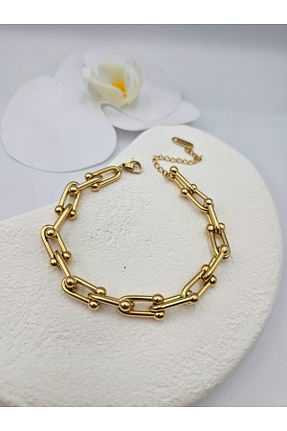 دستبند استیل (فولاد) زرد زنانه استیل ضد زنگ MAVEGA - کد 881803925