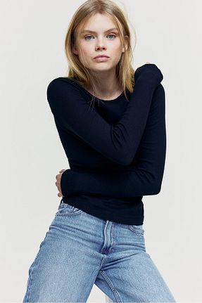 بادی مشکی زنانه یقه دوچرخه H&M - کد 857901022
