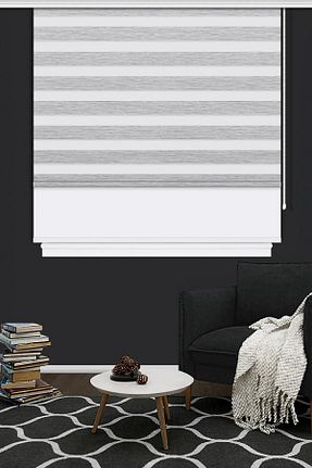 پرده کشوئی طوسی Zebra Noveva Home - کد 858324547