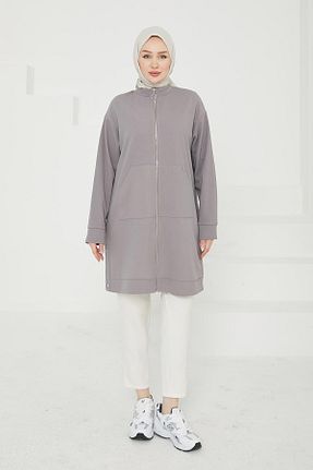 تونیک حجاب طوسی زنانه جین Armine TREND - کد 883848060