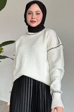 پلیور سفید زنانه ساده Vivika - کد 883857702