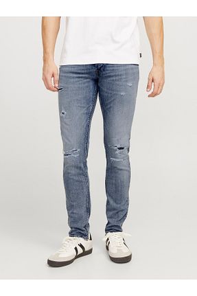 شلوار جین سرمه ای مردانه پاچه تنگ Jack & Jones - کد 883857457