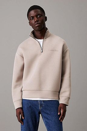 سوئیشرت بژ مردانه ساده Calvin Klein - کد 883858529