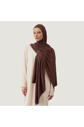 شال قهوه ای زنانه پنبه ای Butik - کد 883852791