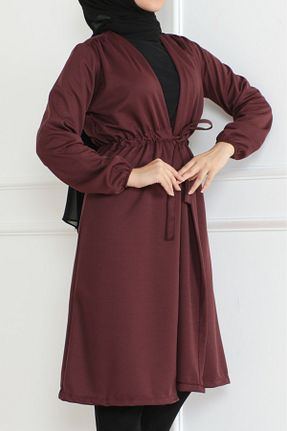 پلیور زرشکی زنانه ساده TOFİSA - کد 883881447