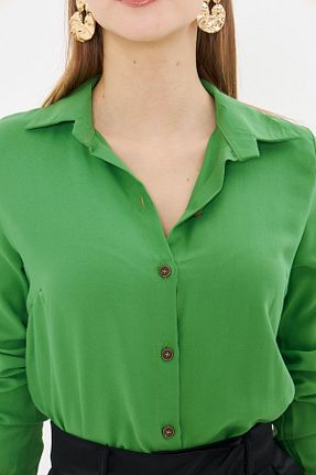 پیراهن سایز بزرگ سبز زنانه رگولار armonika - کد 72608949