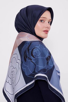 روسری سرمه ای İpek Tivil Levidor - کد 883900968