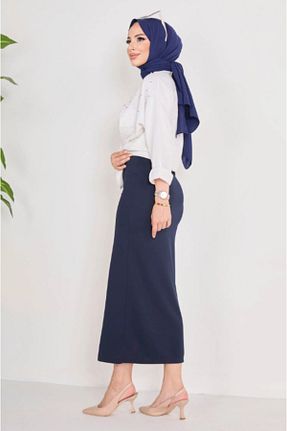 دامن سرمه ای زنانه مخلوط پلی استر AVAVA - کد 883920756