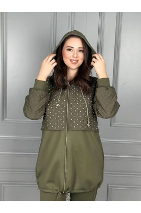 ست بالاتنه و پائین تنه خاکی زنانه بافتنی Jupe - کد 883923057
