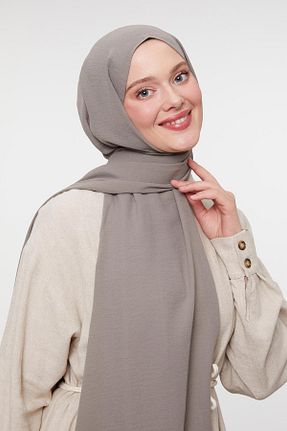 شال خاکی زنانه پلی استر Levidor - کد 883926306