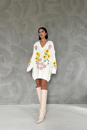 پلیور سفید زنانه ساده Elbee Fashion Woman - کد 223059583