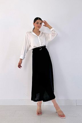 دامن مشکی زنانه پنبه پلی استر Elbee Fashion Woman - کد 745828451