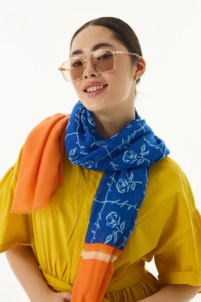 شال سرمه ای زنانه پنبه ای SOFT AKSESUAR - کد 862621354
