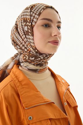شال قهوه ای زنانه SOFT AKSESUAR - کد 853871792