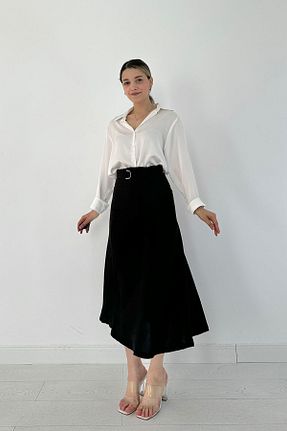 دامن مشکی زنانه پنبه پلی استر Elbee Fashion Woman - کد 745828451