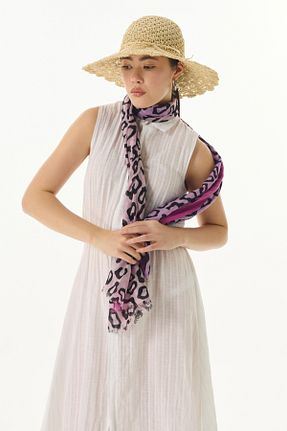 شال بنفش زنانه پنبه ای SOFT AKSESUAR - کد 862723041