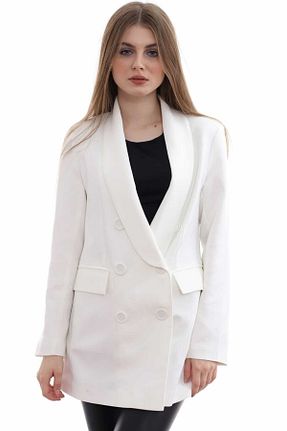 کت سفید زنانه Fitted Elbee Fashion Woman - کد 223052068