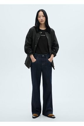 تیشرت مشکی زنانه رگولار MANGO - کد 884003278