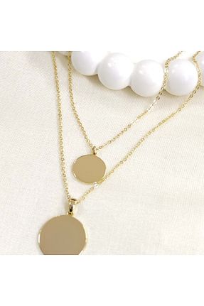 گردنبند جواهر طوسی زنانه برنجی Güler Yüzlü Silver - کد 883988856