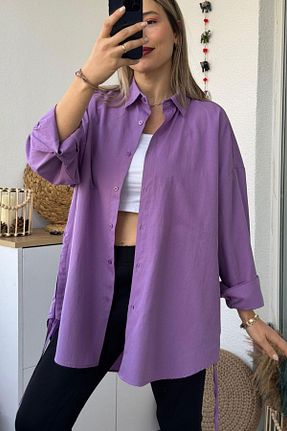 پیراهن بنفش زنانه اورسایز Kubos Moda - کد 884003668