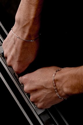 دستبند نقره سبز مردانه 925 عیار Ricco Jewellery - کد 883993202