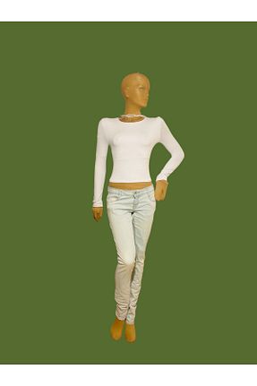شلوار جین آبی زنانه پاچه تنگ ÖzOksijen - کد 884012954