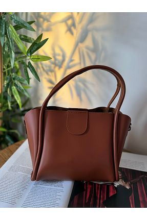 کیف دوشی قهوه ای زنانه چرم مصنوعی moonlitebag - کد 884022576
