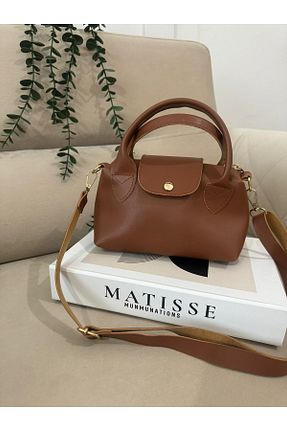 کیف دوشی قهوه ای زنانه چرم مصنوعی Moda Sekiz - کد 884097881