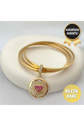 دستبند استیل (فولاد) زرد زنانه استیل (فولاد) nerora - کد 876364072
