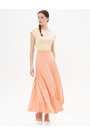 دامن حجاب نارنجی زنانه رگولار Kayra - کد 848702483