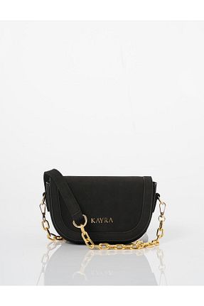 کیف دوشی مشکی زنانه چرم مصنوعی Kayra - کد 884113916