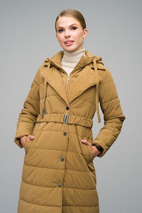 کاپشن حجاب قهوه ای زنانه مخلوط پلی استر Olcay - کد 849571092