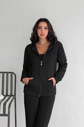 ست بالاتنه و پائین تنه مشکی زنانه بافت TrendyFashion - کد 884183391