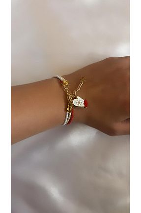 دستبند جواهر سفید زنانه منجق ZARİFTAKILAR - کد 884206447