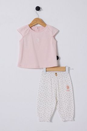 ست نوزادی صورتی بچه گانه پنبه ای U.S. Polo Assn. - کد 884232218