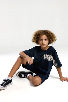 ست بالاتنه و پائین تنه سرمه ای بچه گانه بافت U.S. Polo Assn. - کد 884228569