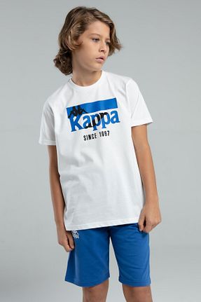 تیشرت سفید مردانه اورسایز Kappa - کد 884232028