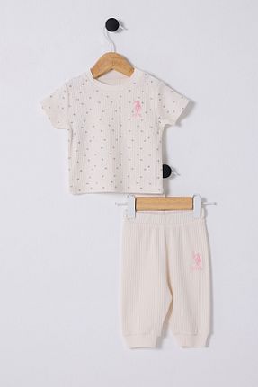 ست نوزادی سفید بچه گانه پنبه ای U.S. Polo Assn. - کد 884228672