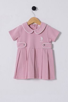لباس صورتی بچه گانه بافت U.S. Polo Assn. - کد 884231142